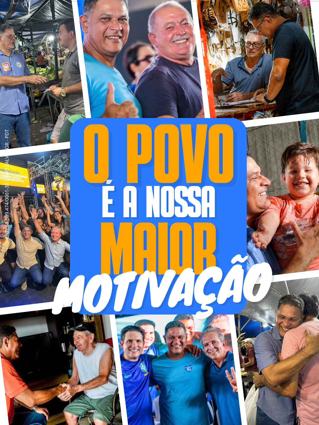 Material de campanha de Sávio Salvador com registros de encontros com a população